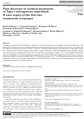 Cover page: Flow diversion of cerebral aneurysms in Type I osteogenesis imperfecta: A case report of the first two treatments in humans.