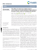 Cover page: The effect of continuous tubular reactor technologies on the pretreatment of lignocellulosic biomass at pilot-scale for bioethanol production