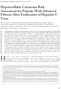 Cover page: Hepatocellular Carcinoma Risk Assessment for Patients With Advanced Fibrosis After Eradication of Hepatitis C Virus