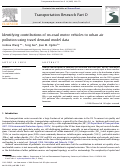 Cover page: Identifying Contributions of On-road Motor Vehicles to Urban Air Pollution Using Travel Demand Model Data