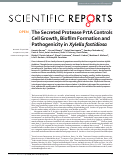 Cover page: The Secreted Protease PrtA Controls Cell Growth, Biofilm Formation and Pathogenicity in Xylella fastidiosa