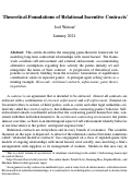 Cover page: Theoretical Foundations of Relational Incentive Contracts