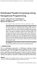 Cover page: Distributed parallel computing using navigational programming