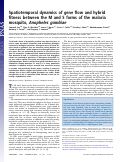 Cover page: Spatiotemporal dynamics of gene flow and hybrid fitness between the M and S forms of the malaria mosquito, Anopheles gambiae