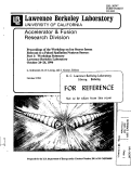 Cover page: Proceedings of the Workshop on Ion Source Issues Relevant to a Pulsed Spallation Neutron Source: Part 1: Workshop Summary