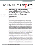 Cover page: Increased temperatures and elevated CO2 levels reduce the sensitivity of Conyza canadensis and Chenopodium album to glyphosate