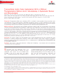 Cover page: Transcatheter Aortic Valve Implantation With or Without Preimplantation Balloon Aortic Valvuloplasty: A Systematic Review and Meta-Analysis.