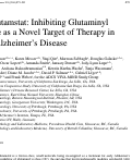 Cover page: Varoglutamstat: Inhibiting Glutaminyl Cyclase as a Novel Target of Therapy in Early Alzheimers Disease.