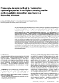 Cover page: Frequency-domain method for measuring spectral properties in multiple-scattering media: methemoglobin absorption spectrum in a tissuelike phantom.