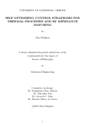 Cover page: SELF OPTIMIZING CONTROL STRATEGIES FOR THERMAL PROCESSES AND RF IMPEDANCE MATCHING