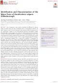 Cover page: Identification and Characterization of the Major Porin of Desulfovibrio vulgaris Hildenborough