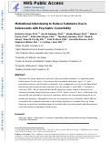 Cover page: Motivational Interviewing to Reduce Substance Use in Adolescents with Psychiatric Comorbidity.