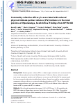 Cover page: Community collective efficacy is associated with reduced physical intimate partner violence (IPV) incidence in the rural province of Mpumalanga, South Africa: findings from HPTN 068