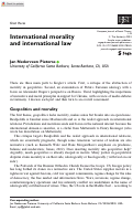 Cover page: International morality and international law