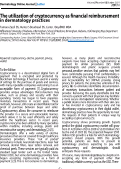 Cover page: The utilization of cryptocurrency as financial reimbursement in dermatology practices