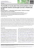 Cover page: The benefits of woody plant stem photosynthesis extend to hydraulic function and drought survival in Parkinsonia florida.