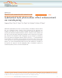 Cover page: Substantial bulk photovoltaic effect enhancement via nanolayering.