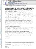 Cover page: Outcomes of infants with hypoxic ischemic encephalopathy and persistent pulmonary hypertension of the newborn: results from three NICHD studies