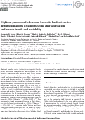 Cover page: 18 year record of circum-Antarctic landfast sea ice distribution allows detailed baseline characterisation, reveals trends and variability