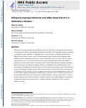 Cover page: Bilingual language intrusions and other speech errors in Alzheimer’s disease