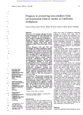 Cover page: Progress in protecting non-smokers from environmental tobacco smoke in California workplaces