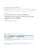 Cover page: Use of Animal Fat as a Symbol of Health in Traditional societies Suggests Humans may be Well Adapted to its Consumption