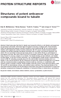 Cover page: Structures of potent anticancer compounds bound to tubulin