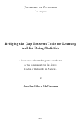 Cover page: Bridging the Gap Between Tools for Learning and for Doing Statistics