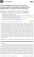 Cover page: Uncovered Microbial Diversity in Antarctic Cryptoendolithic Communities Sampling Three Representative Locations of the Victoria Land