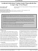 Cover page: Accidental Arthrotomy Causing Aseptic Monoarthritis Due to Agave Sap: A Case Report