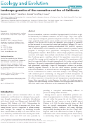 Cover page: Landscape genetics of the nonnative red fox of California
