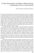 Cover page: Civilian Praetorianism and Military Shirking During Constitutional Crises in Latin America