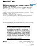 Cover page: Adenovector GAD65 gene delivery into the rat trigeminal ganglion produces orofacial analgesia