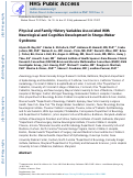 Cover page: Physical and Family History Variables Associated With Neurological and Cognitive Development in Sturge-Weber Syndrome