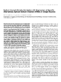 Cover page: Sodium current density correlates with expression of specific alternatively spliced sodium channel mRNAs in single neurons.