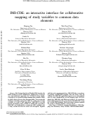 Cover page: IMI-CDE: an interactive interface for collaborative mapping of study variables to common data elements