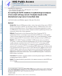 Cover page: Accounting for EGFR mutations in epidemiological analyses of non-small cell lung cancers: Examples based on the International Lung Cancer Consortium data