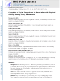 Cover page: Correlates of Social Support and its Association With Physical Activity Among Young Adolescents