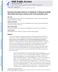 Cover page: Parent Psychological Distress: A Moderator of Behavioral Health Intervention Outcomes among Justice-Involved Adolescents.