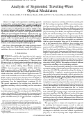 Cover page: Analysis of segmented traveling-wave optical modulators