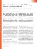 Cover page: Stemness factor Sall4 is required for DNA damage response in embryonic stem cells