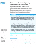 Cover page: Amino-acid site variability among natural and designed proteins.