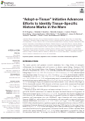 Cover page: “Adopt-a-Tissue” Initiative Advances Efforts to Identify Tissue-Specific Histone Marks in the Mare