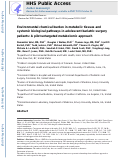 Cover page: Environmental chemical burden in metabolic tissues and systemic biological pathways in adolescent bariatric surgery patients: A pilot untargeted metabolomic approach