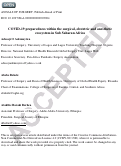 Cover page: COVID-19 Preparedness Within the Surgical, Obstetric, and Anesthetic Ecosystem in Sub-Saharan Africa