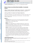 Cover page: Mercury Exposure and Heart Rate Variability: a Systematic Review.