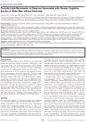 Cover page: Periodic Limb Movements in Sleep are Associated with Greater Cognitive Decline in Older Men without Dementia