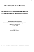 Cover page: Market Potential Analysis: A Methodology of Estimating the Market Potential for Computers and Other Information Technologies