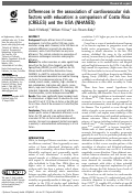 Cover page: Differences in the association of cardiovascular risk factors with education: a comparison of Costa Rica (CRELES) and the USA (NHANES)