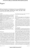 Cover page: Reduced incidence of admissions for myocardial infarction associated with public smoking ban: before and after study